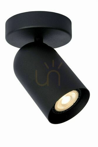 Kontrollera Lucide PUNCH vägglampa svart metall GU10 13958/01/30