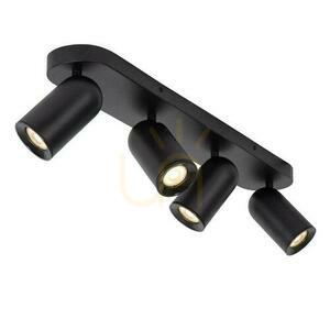 Spotlights Lucide PUNCH svart 4-ljus GU10 LED plafond 13958/04/30 small 4