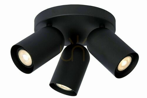 Kontrollera Spotlights Lucide PUNCH svart 3-ljus GU10 CCT metall 13958/13/30