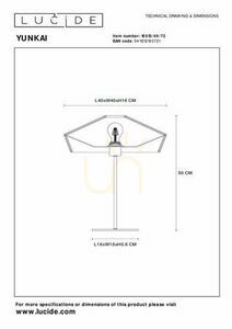 Lucide YUNKAI bordslampa Japandi trä svart E27 40 cm 10513/40/72 small 1