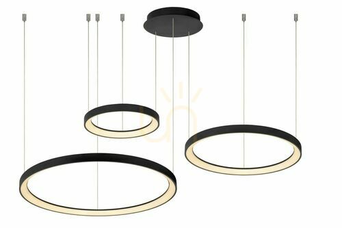 Kontrollera Lucide VIDAL svart LED pendellampa 78 cm metall 46403/99/30
