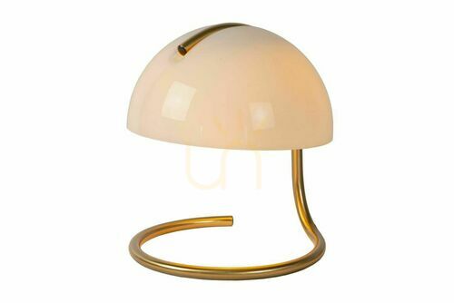 Kontrollera Bordslampa Lucide CATO vit guld metall retro 46516/01/31