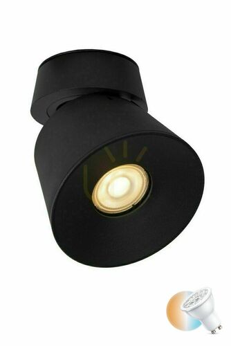 Kontrollera Plafond Lucide TRIGONO svart metall GU10 10,5 cm 09935/01/30