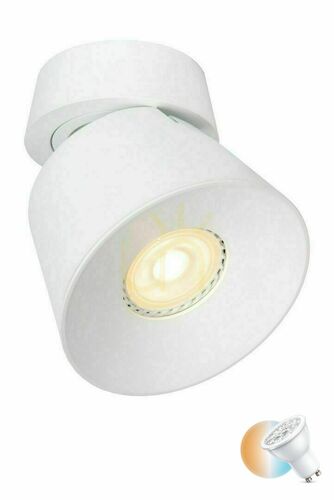 Kontrollera Plafond Lucide TRIGONO vit metall GU10 CCT 10,5 cm 09935/01/31