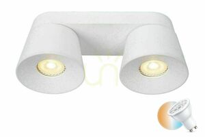 Plafond Lucide TRIGONO vit metall GU10 2-ljus 09935/02/31 small 0