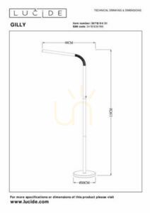 Golvlampa Lucide GILLY vit LED dimbar 36712/04/31 small 3