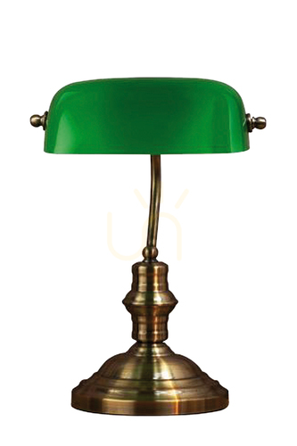 Kontrollera Bordslampa Markslöjd Bankers 105931 grön metall 42 cm