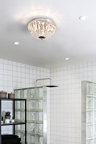 Kontrollera Plafond Markslojd Estelle 3L IP44 krom transparent glas 30 cm 105796