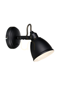 Vägglampa Markslöjd FJÄLLBACKA 105814 svart metall 17 cm small 0