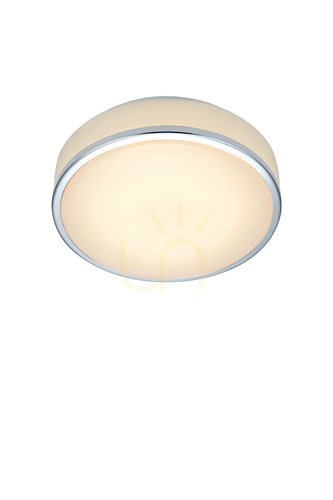 Kontrollera Plafond Markslojd Global LED 28 cm vit krom 105960