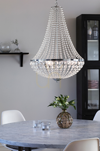 Kontrollera Pendant Light Markslojd Granso 3-Light Chrome Crystal Transparent 105317
