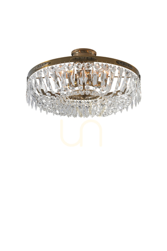 Kontrollera Plafond Markslojd Hovdala 48 cm antik transparent kristall 100618