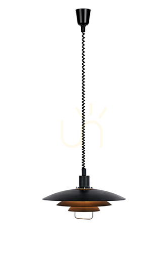 Kontrollera Pendellampa Markslöjd Kirkenes 104540 svart metall 48 cm