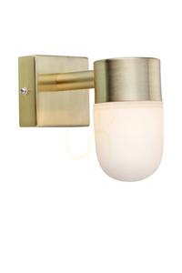 Vägglampa badrum Markslojd Menton vit glas metall IP44 106374 small 0