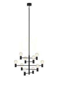 Pendant Light Markslojd PARIS 10-Light Black Metal 107187 small 0