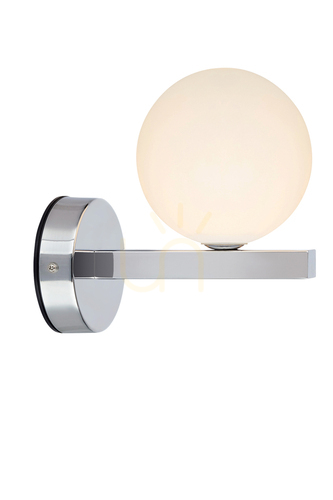 Kontrollera Vägglampa badrum Markslojd Stream vit metall glas IP44 107625