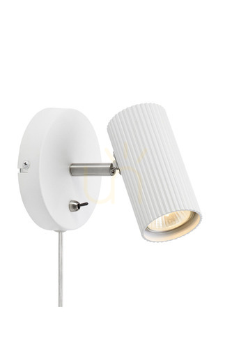 Kontrollera Vägglampa Markslöjd Costilla vit metall 108460