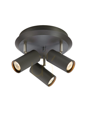 Kontrollera Plafond Markslojd COSTILLA 3L mörkgrå satin nickel 108471