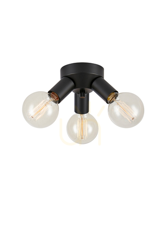 Kontrollera Plafond Markslojd MAZZO 3 lampor svart metall 108549