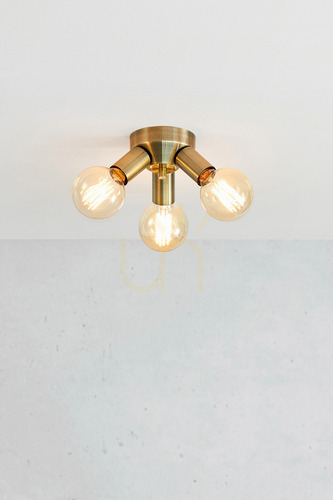 Kontrollera Plafond Markslojd Mazzo 3 lampor antik mässing 108550
