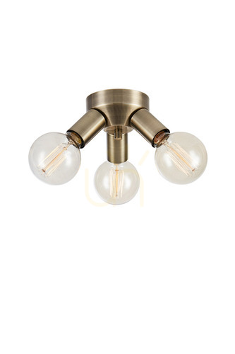 Kontrollera Plafond Markslojd Mazzo 3 lampor antik mässing 108550