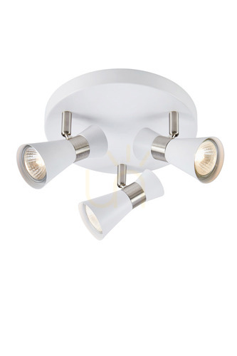 Kontrollera Plafond Markslojd FOLIE 108628 vit rund 3 lampor metall 20,5 cm