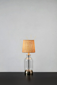 Bordslampa Markslöjd Costero 108693 natur jute glas 43 cm small 1