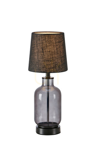 Kontrollera Bordslampa Markslojd Costero 108695 svart glas/jute 43 cm