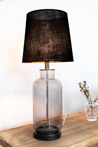 Kontrollera Bordslampa Markslojd Costero 108696 svart rökfärgat glas 60 cm