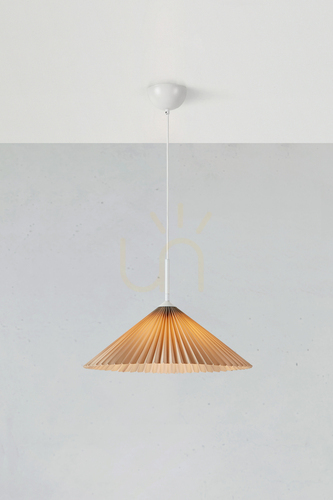 Kontrollera Pendant Light Markslojd Plisado Beige 50 cm Metal 108710