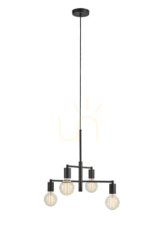 Kontrollera Pendant Light Markslojd Cielo 4-Light Black Metal 50 cm 108716