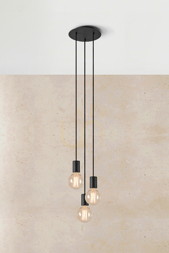 Kontrollera Pendant Light Markslojd Cielo 3-Light Round Black Metal 108733