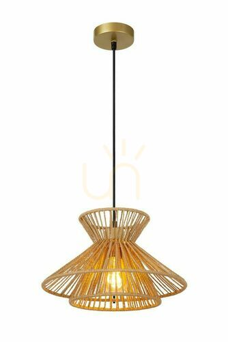 Kontrollera Lucide TASMAN Taklampa Japandi Trä Guld E27 32 cm 10420/32/72