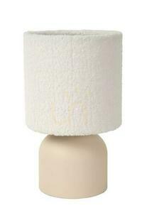 Bordslampa Lucide WOOLLY beige bomull metall Japandi E14 10516/01/38 small 1