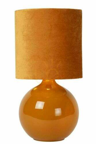 Kontrollera Bordslampa Lucide ESTERAD retro keramik bomull E14 10519/81/44
