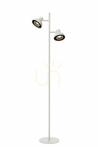 Kontrollera Golvlampa Lucide SENSAS vit stål 2-ljuskällor dimbar 30797/02/31