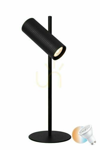 Kontrollera Skrivbordslampa Lucide CLUBS svart aluminium GU10 CCT 09539/01/30