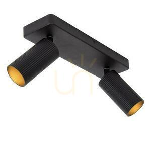 Plafond Lucide CLUBS svart aluminium 2x GU10 dimbar LED 09939/02/30 small 4