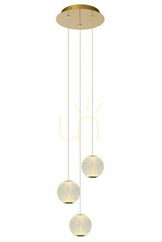 Kontrollera Lucide CINTRA pendellampa guld LED 25 cm retro 13499/13/60