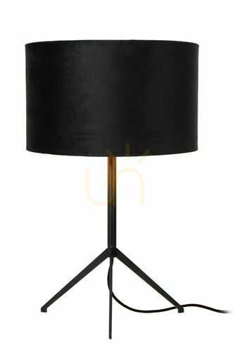 Kontrollera Lucide TONDO bordslampa svart metall E27 30 cm 45590/81/30
