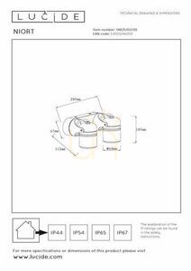 Externt tak Lucide NIORT svart aluminium IP44 14825/02/30 small 5