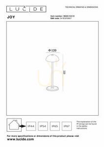Lucide JOY utomhus stående lampa vit LED IP54 15500/02/31 small 6