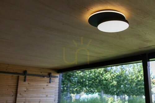 Kontrollera Utomhusplafond Lutec GOLETA 5205801012 svart LED 24,3 W 30 cm