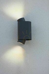 Lutec CYPRES 6604002118 mörkgrå utomhusvägglampa 2×GU10 IP44 small 6