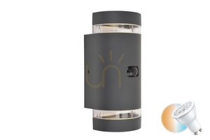 Utomhusvägglampa Lutec Focus grå med rörelsesensor LED 5604014118 small 0