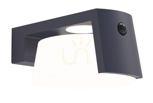 Vägglampa utomhus Lutec Moon Solar LED grå med rörelsesensor 6906001118 small 0
