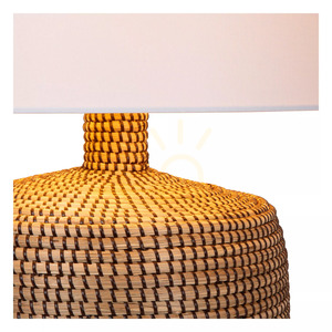 Lucide AMBALA bordslampa i sjögräs med vit linneskärm, 64 cm, E27 10552/81/73 small 5