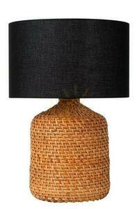 Lucide ARRAH bordslampa japandi trä rattan E27 10553/81/73 small 1