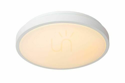 Kontrollera Plafond Lucide DASHER vit LED 18W IP44 34,8 cm 79110/35/31