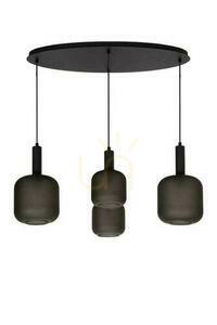 Pendellampa Lucide ELOISE svart glas metall 4-ljus 45405/04/30 small 1